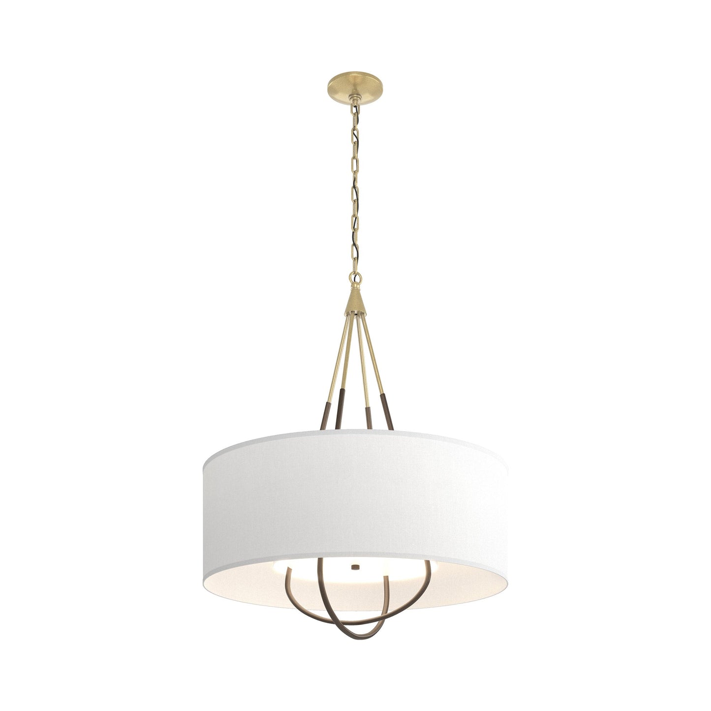 Loop Pendant Light in Modern Brass (Bronze/Natural Anna).