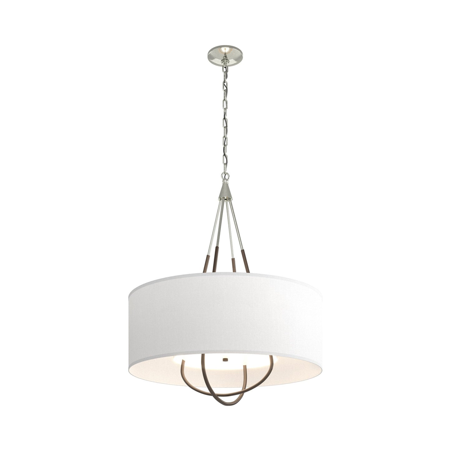 Loop Pendant Light in Sterling (Bronze/Natural Anna).