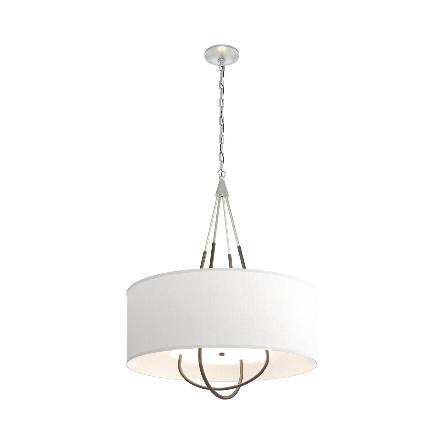 Loop Pendant Light in Vintage Platinum (Bronze/Natural Anna).