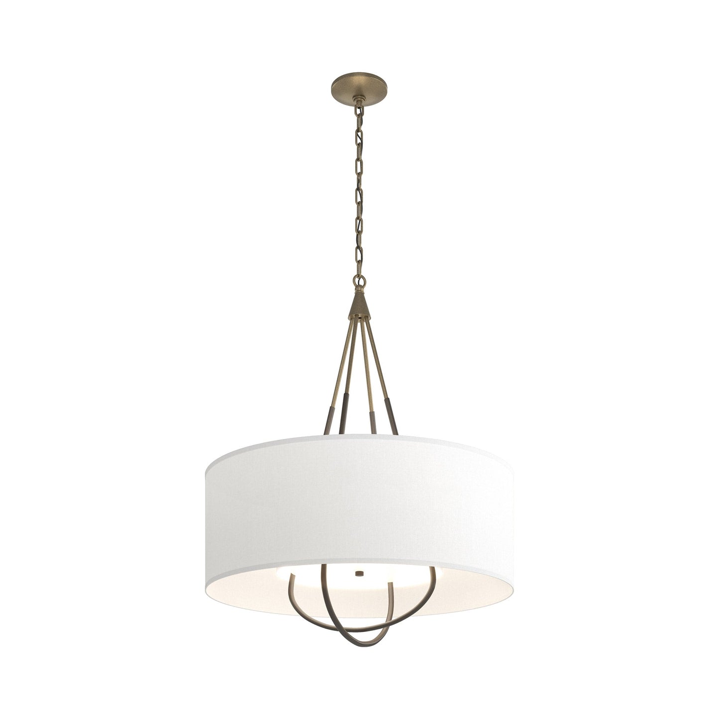 Loop Pendant Light in Soft Gold (Dark Smoke/Natural Anna).