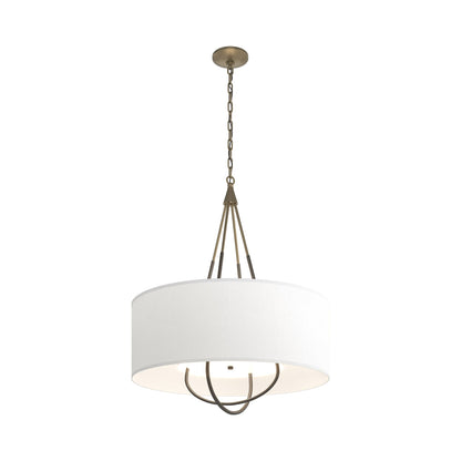 Loop Pendant Light in Soft Gold (Dark Smoke/Natural Anna).