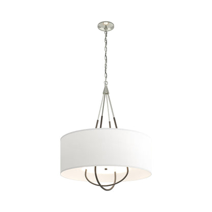 Loop Pendant Light in Sterling (Dark Smoke/Natural Anna).