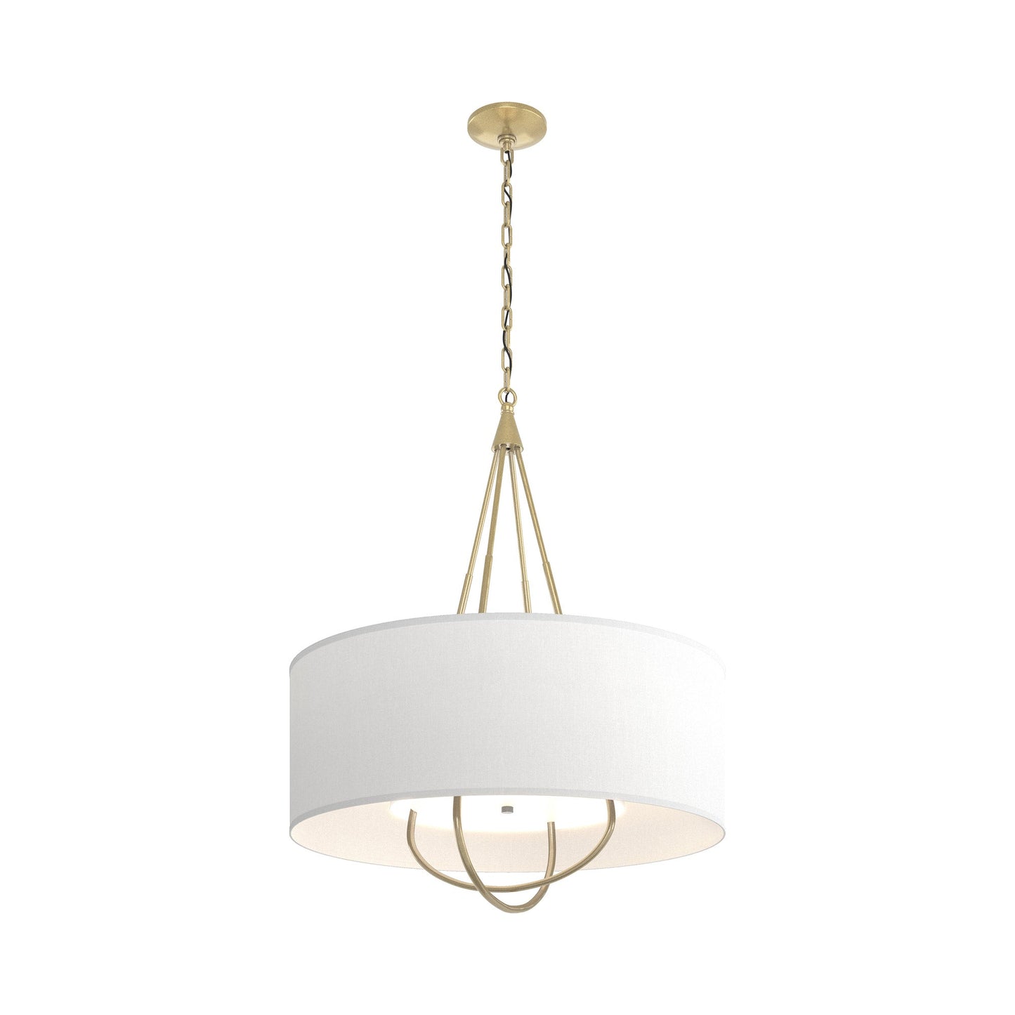 Loop Pendant Light in Modern Brass (Modern Brass/Natural Anna).