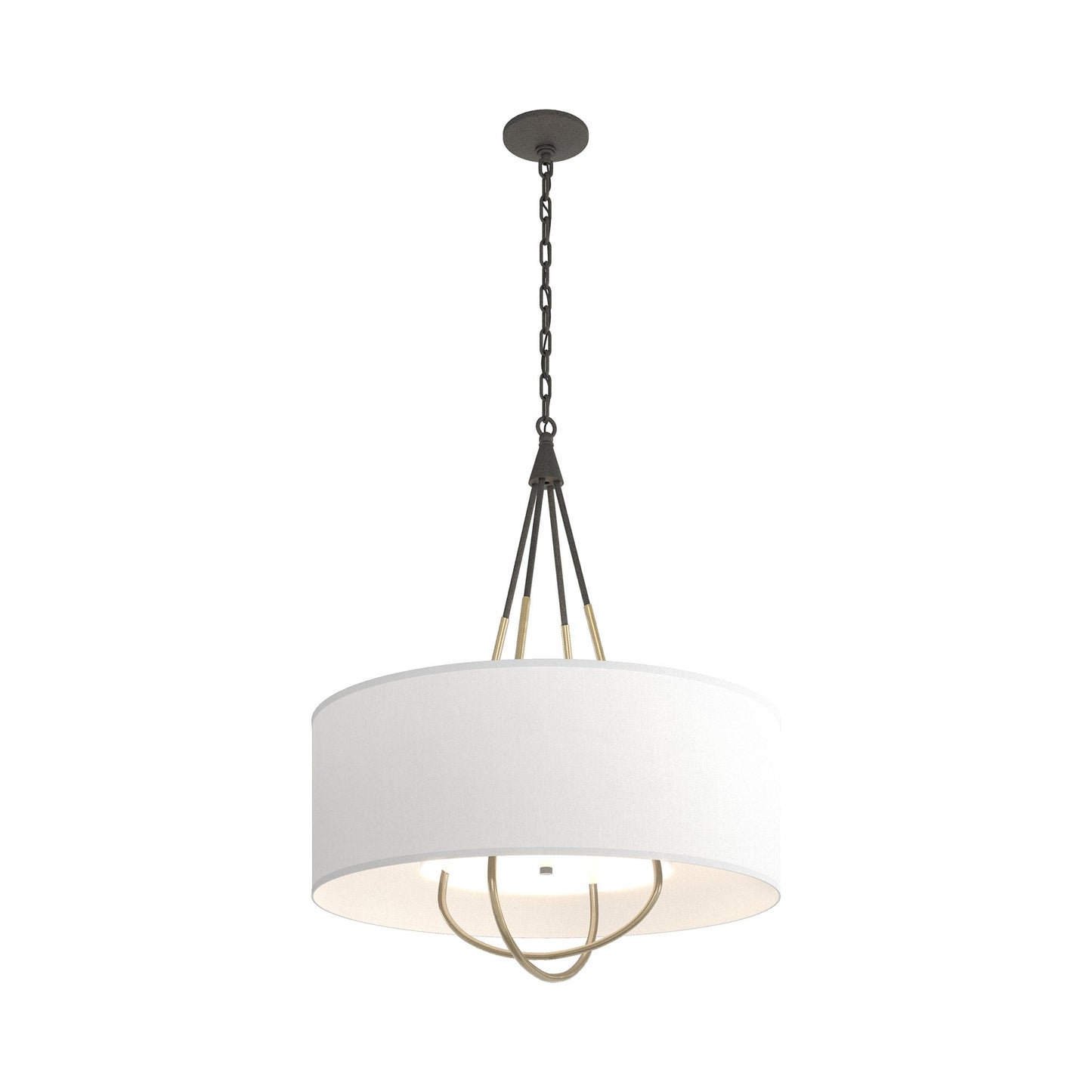 Loop Pendant Light in Natural Iron (Modern Brass/Natural Anna).