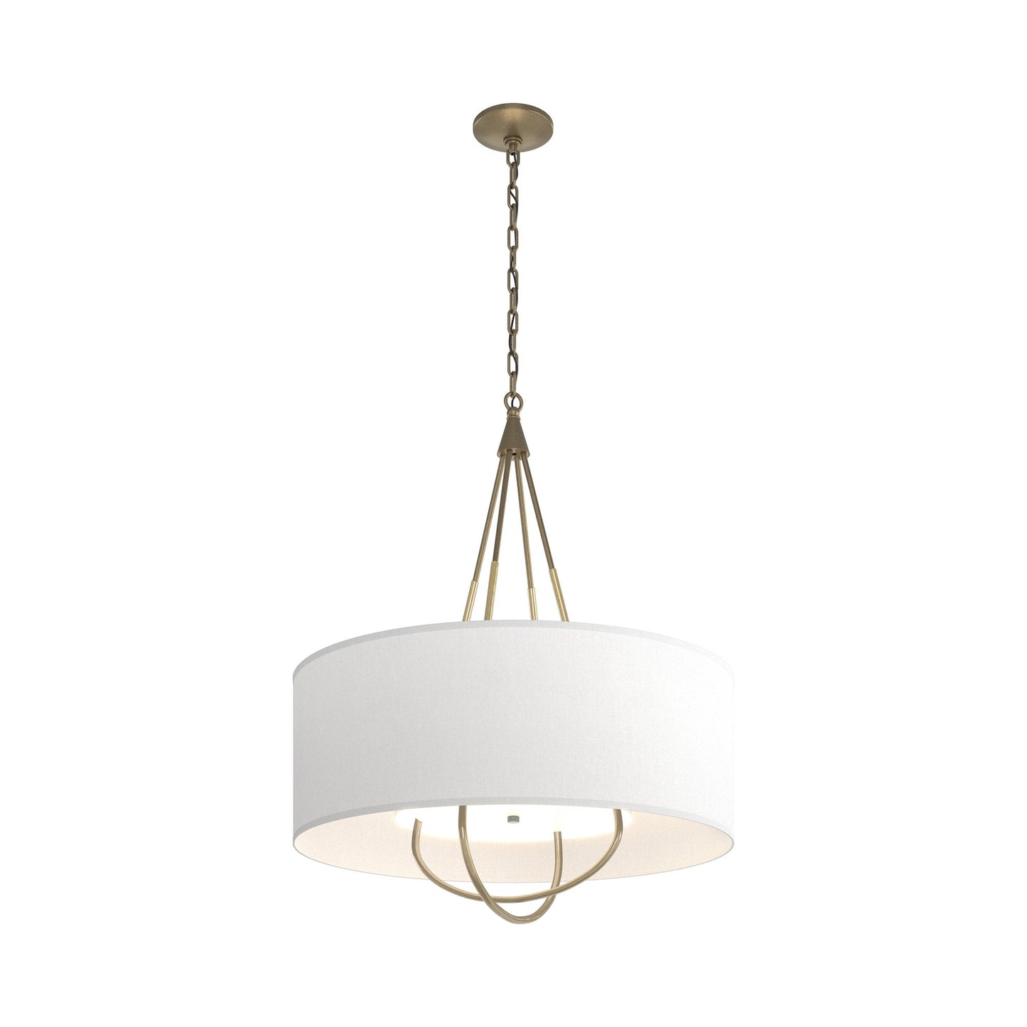 Loop Pendant Light in Soft Gold (Modern Brass/Natural Anna).
