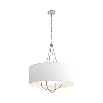 Loop Pendant Light in Sterling (Modern Brass/Natural Anna).
