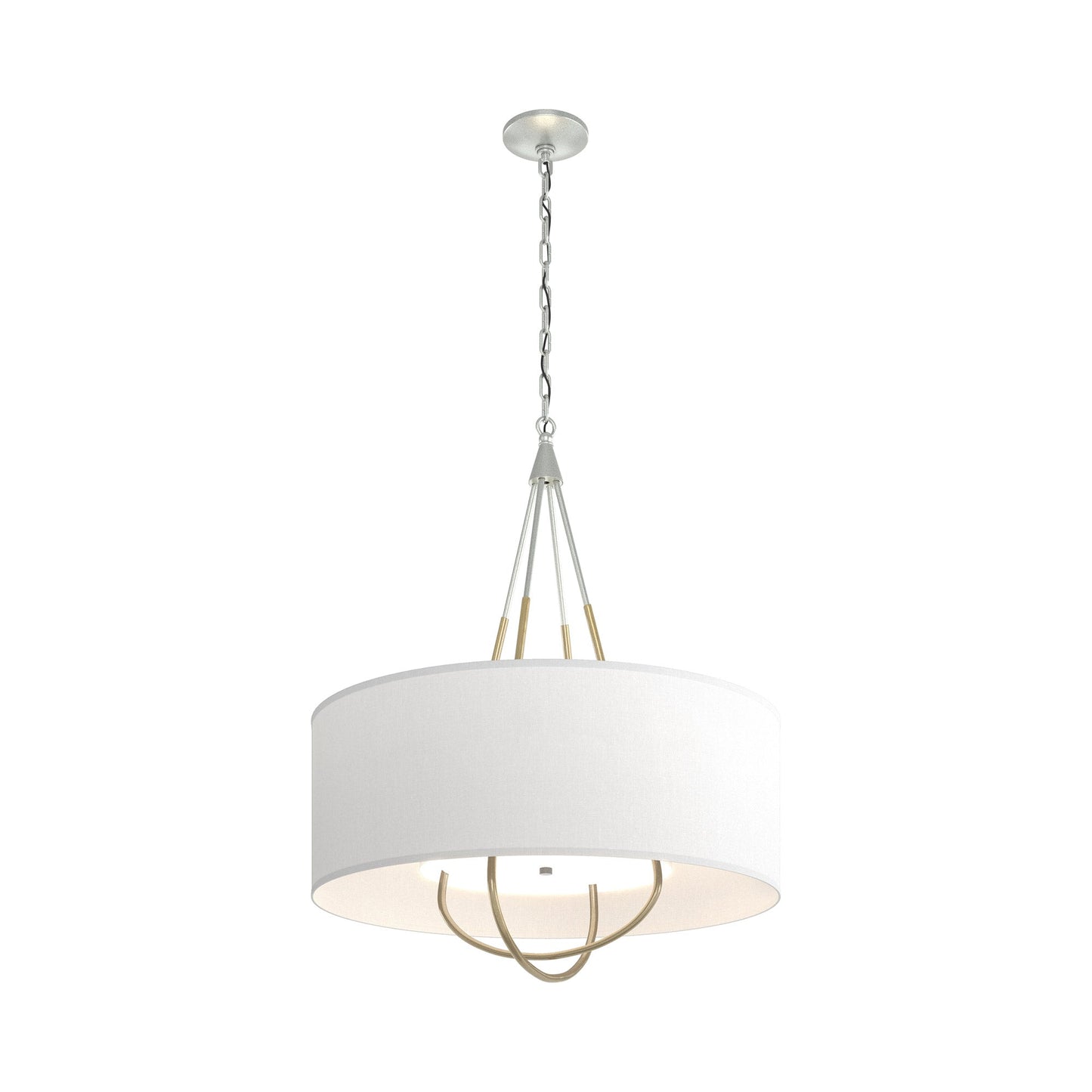 Loop Pendant Light in Vintage Platinum (Modern Brass/Natural Anna).