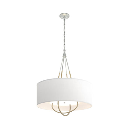 Loop Pendant Light in Vintage Platinum (Modern Brass/Natural Anna).