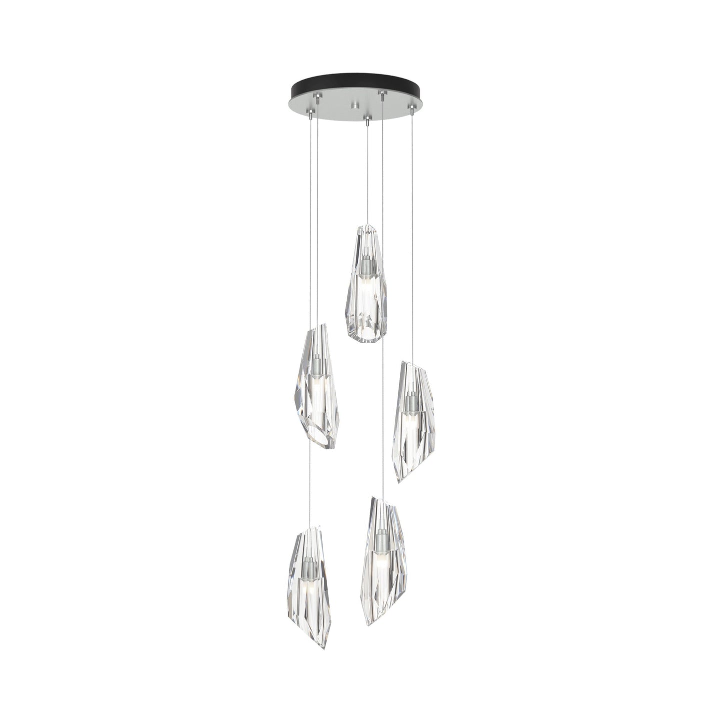 Luma Round Multi Light Pendant Light in Vintage Platinum (Standard/5-Light).