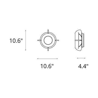 Lustra LED Ceiling / Wall Light - line drawing.