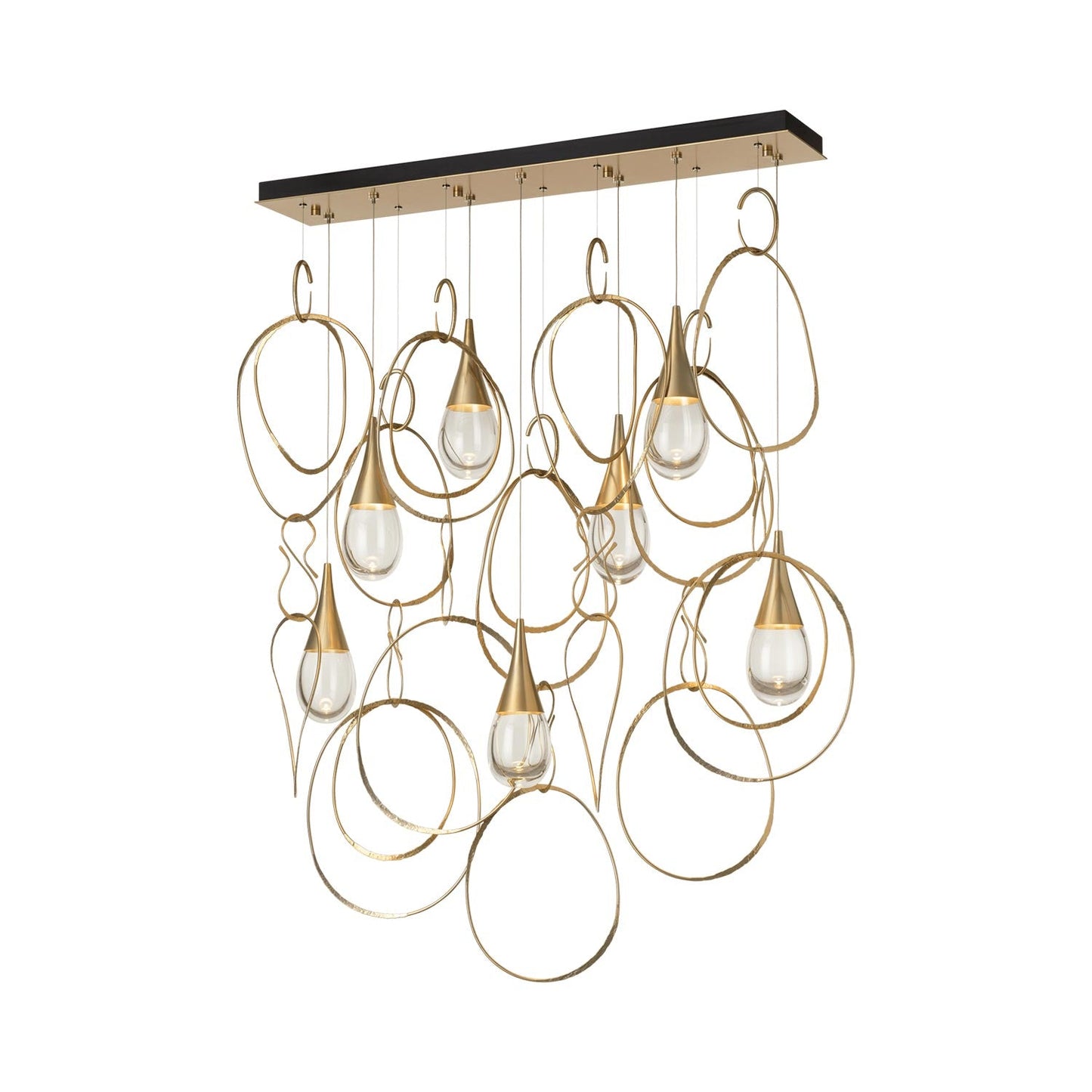Lyric Linear Pendant Light in Modern Brass (Standard).