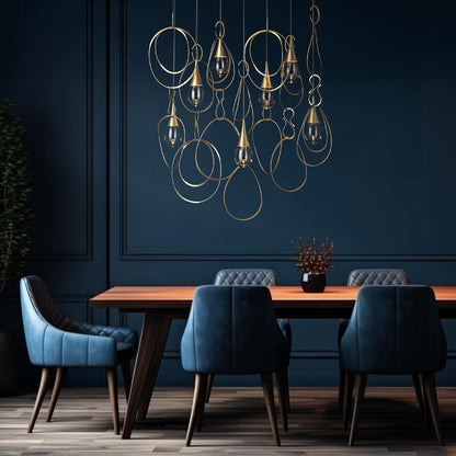 Lyric Linear Pendant Light in dining room.