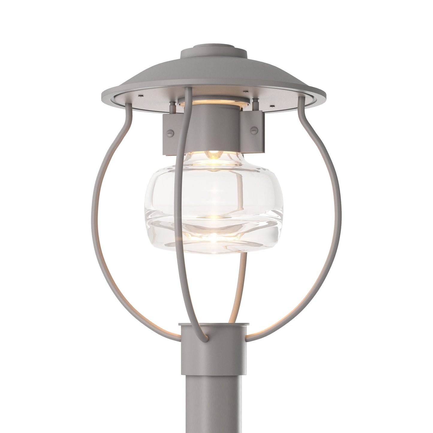 Mason Outdoor Post Light in Coastal Burnished Steel.