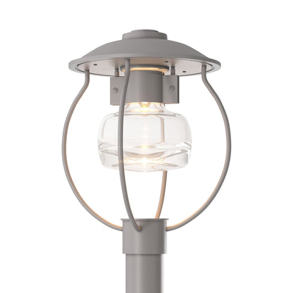 Mason Outdoor Post Light in Coastal Burnished Steel.