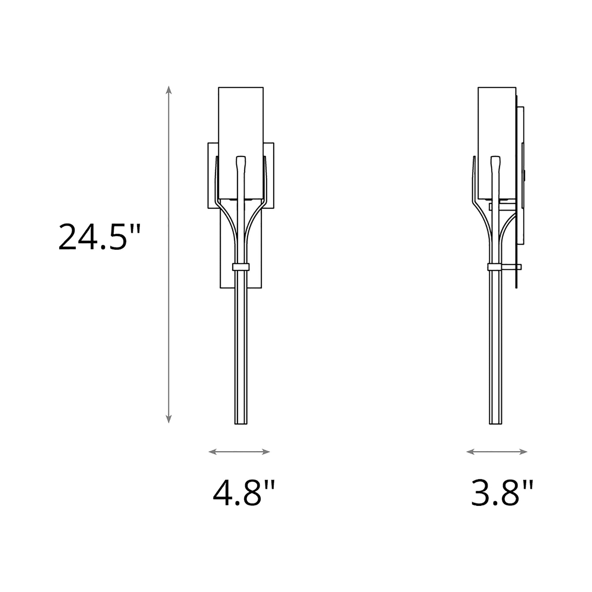 Mediki Wall Light - line drawing.