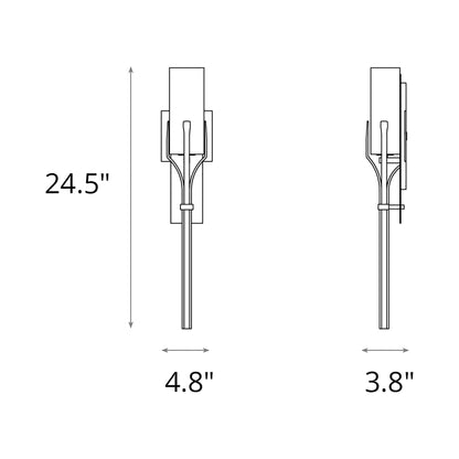 Mediki Wall Light - line drawing.