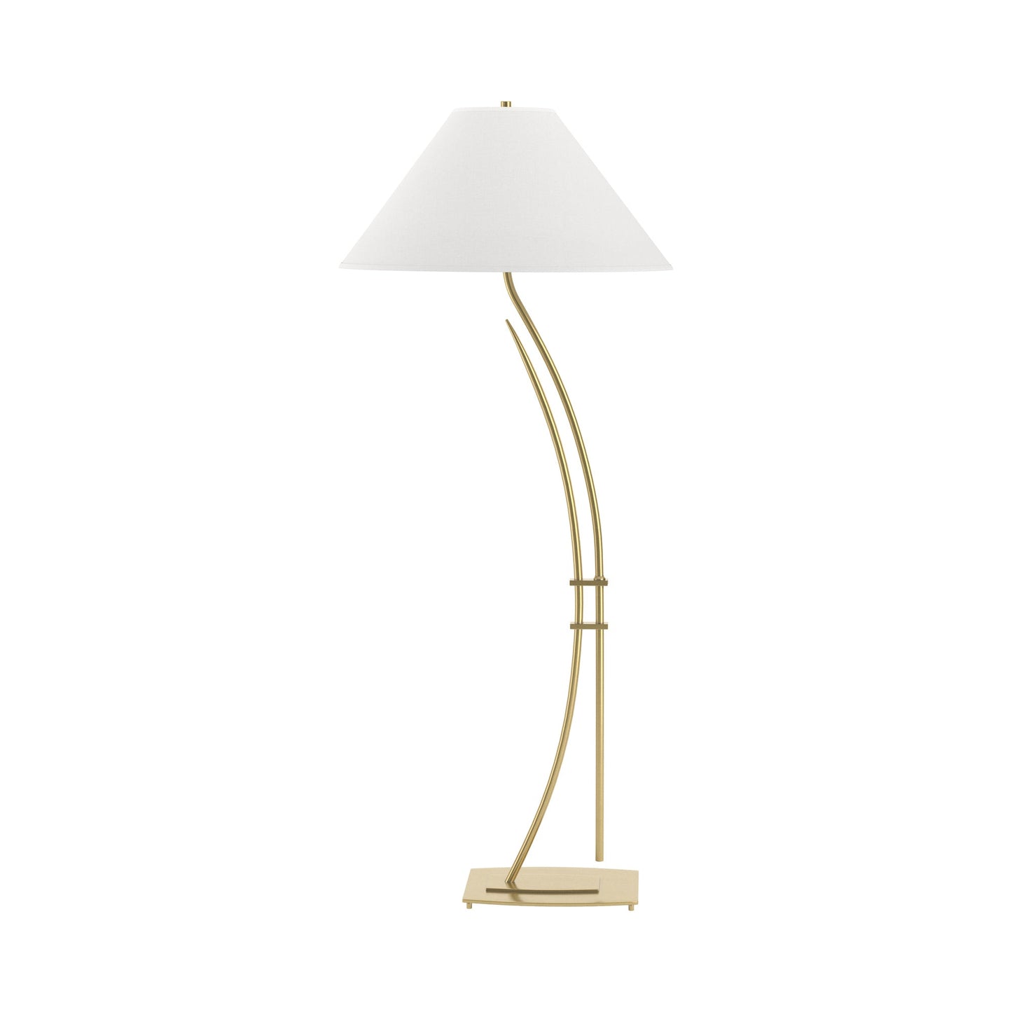 Metamorphic Contemporary Floor Lamp in Modern Brass.