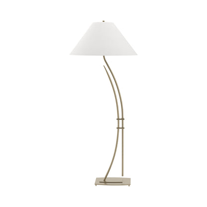 Metamorphic Contemporary Floor Lamp in Soft Gold.