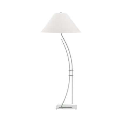 Metamorphic Contemporary Floor Lamp in Vintage Platinum.