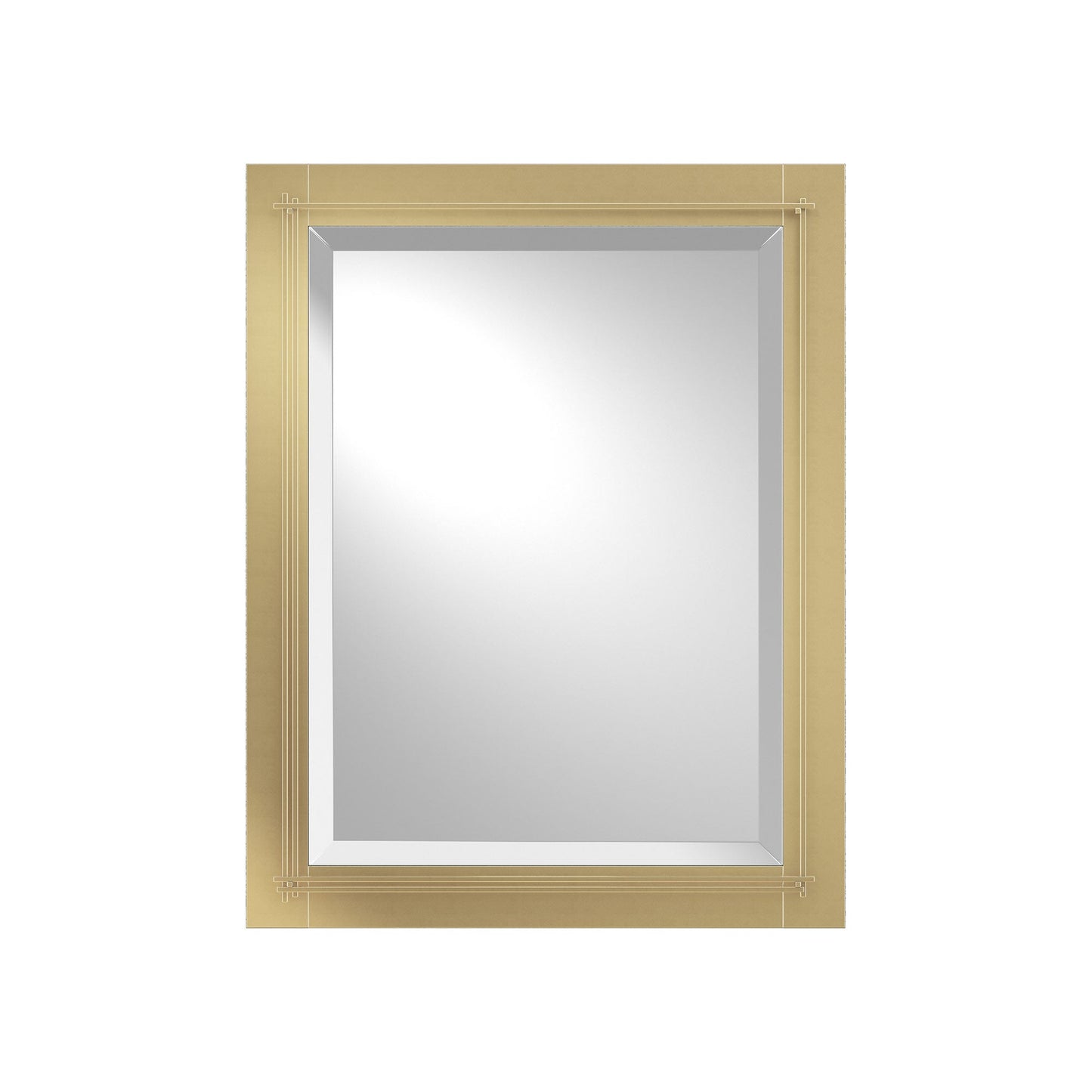 Metra Beveled Mirror in Modern Brass (28-Inch).