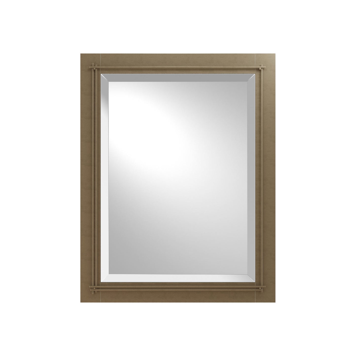 Metra Beveled Mirror in Soft Gold (28-Inch).