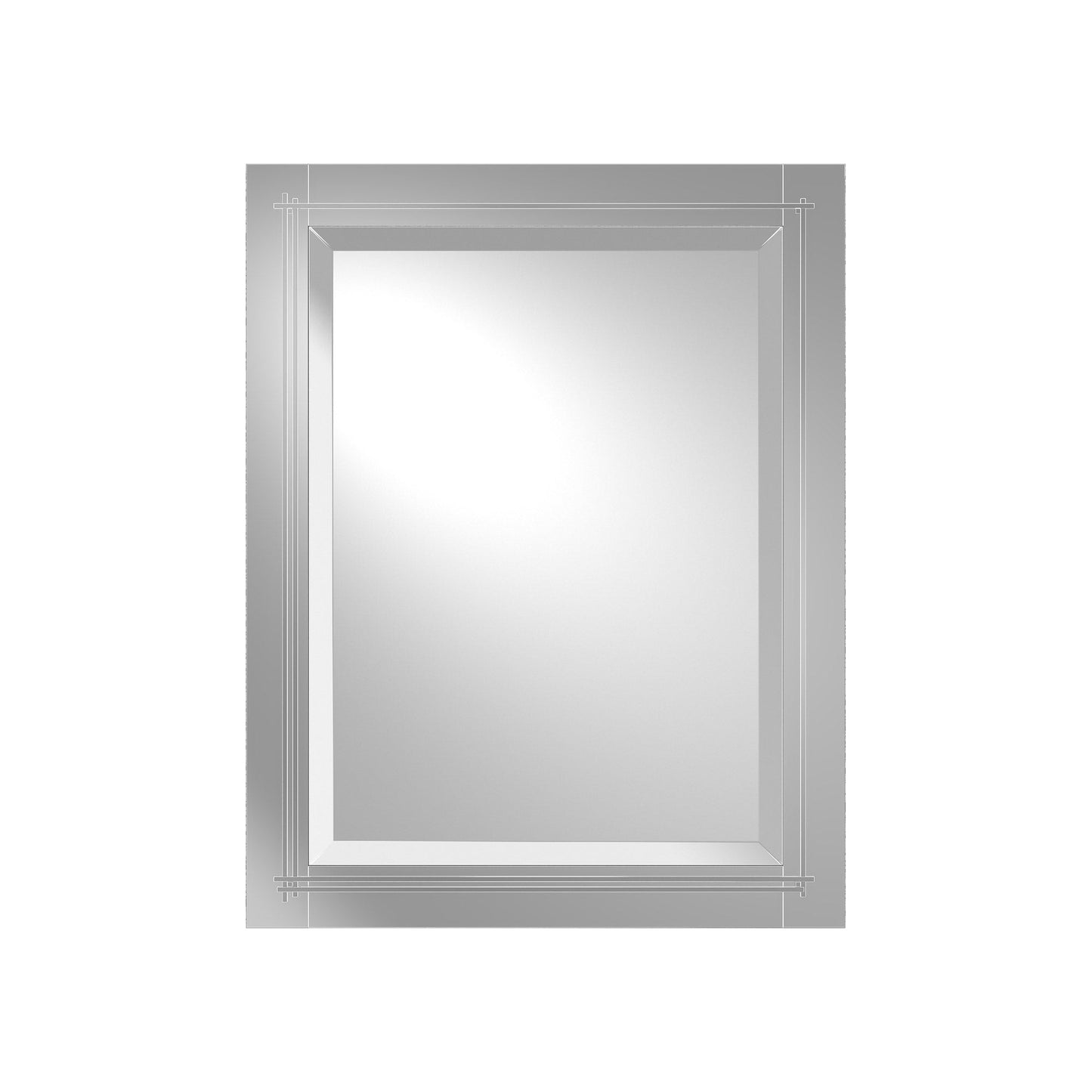 Metra Beveled Mirror in Sterling (28-Inch).
