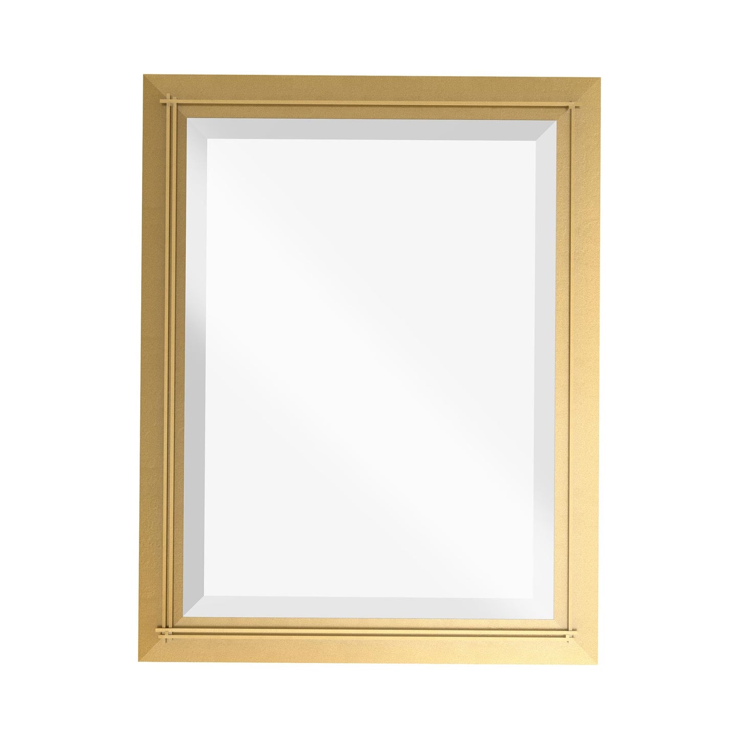 Metra Beveled Mirror in Modern Brass (32-Inch).