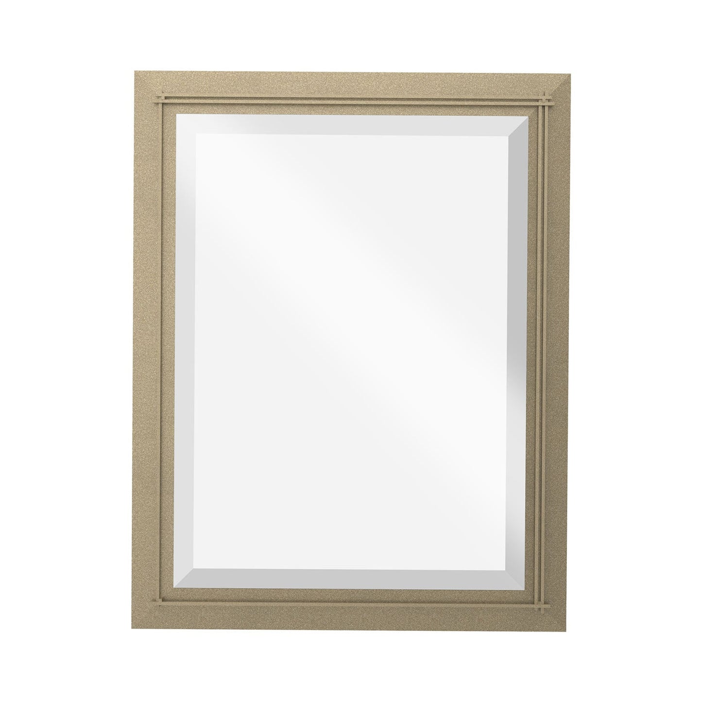 Metra Beveled Mirror in Soft Gold (32-Inch).