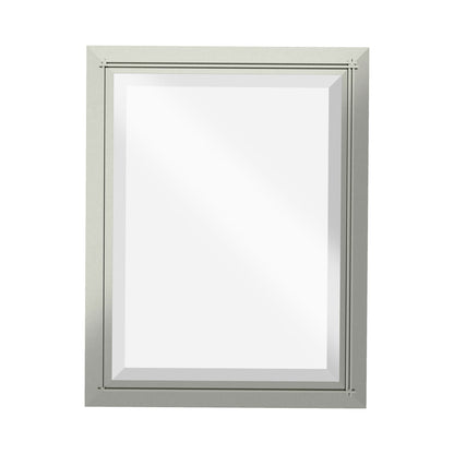 Metra Beveled Mirror in Sterling (32-Inch).