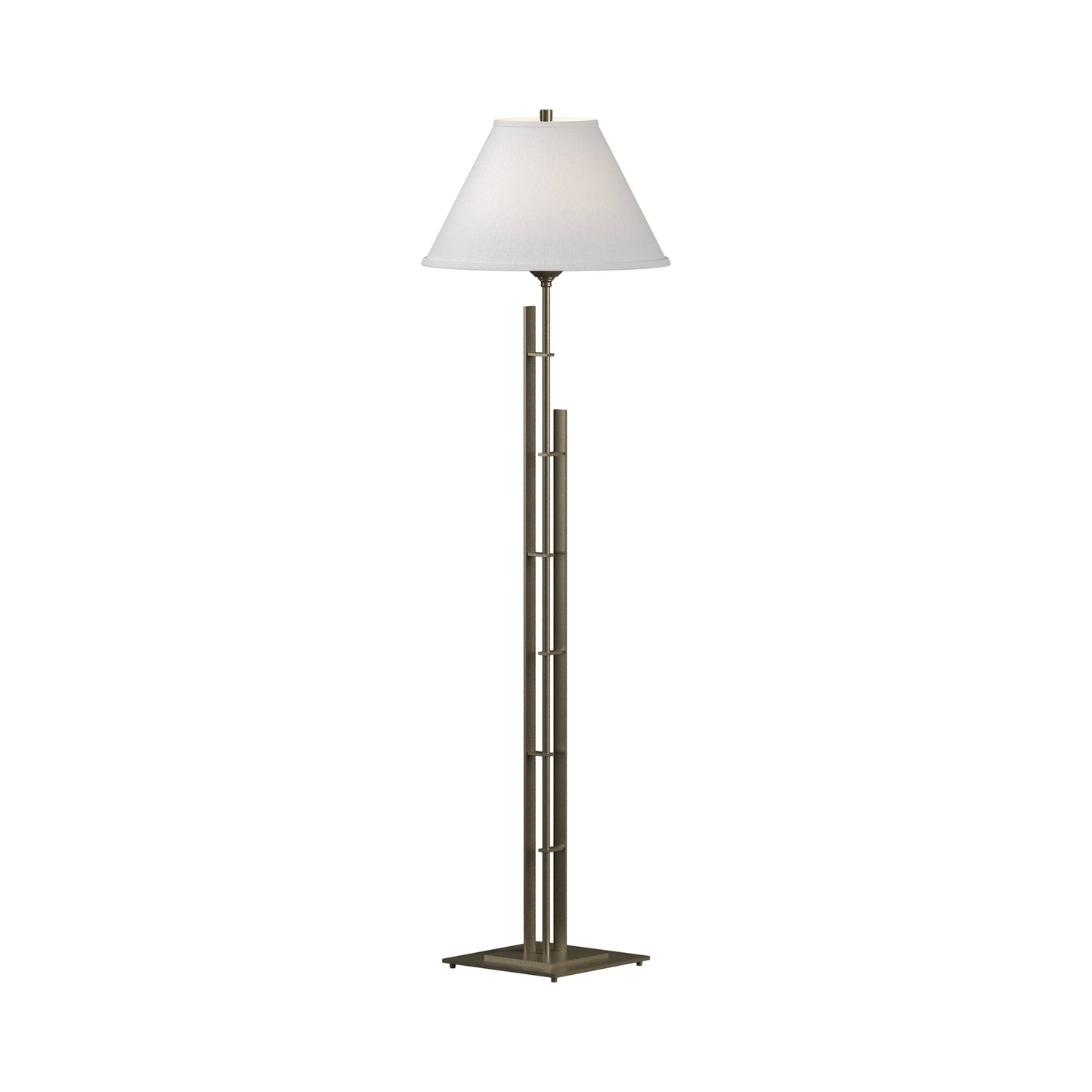 Metra Double Floor Lamp in Soft Gold.