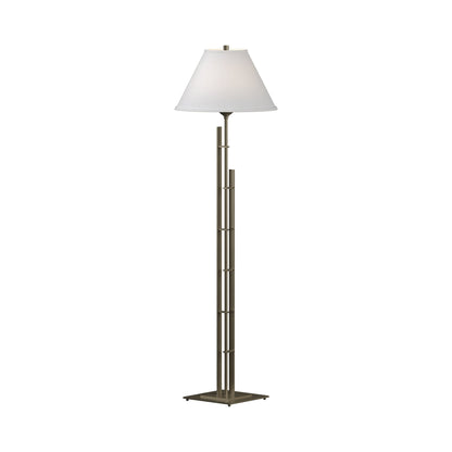 Metra Double Floor Lamp in Soft Gold.