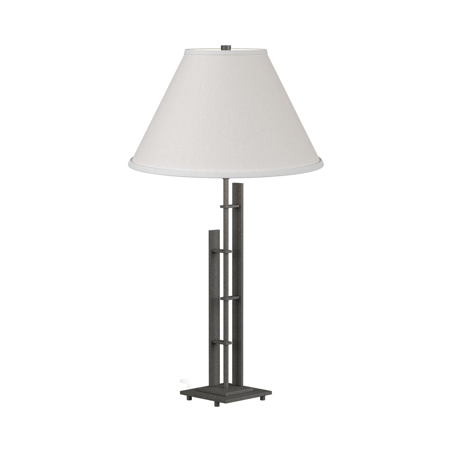 Metra Double Table Lamp in Natural Iron.