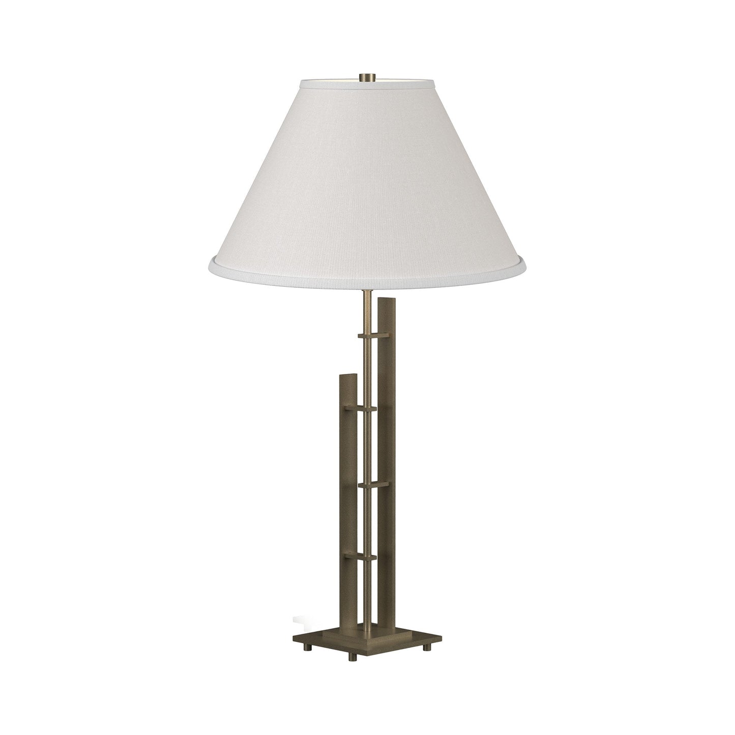 Metra Double Table Lamp in Soft Gold.