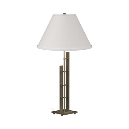 Metra Double Table Lamp in Soft Gold.