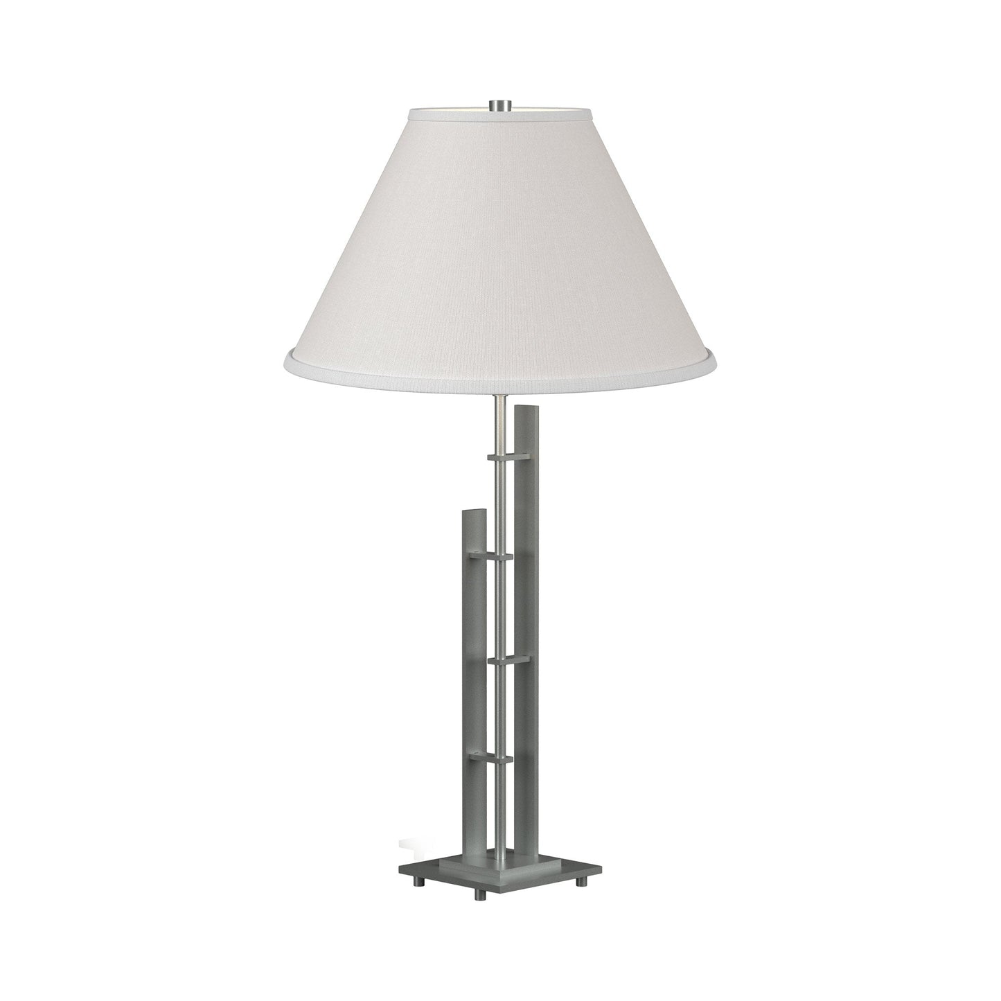 Metra Double Table Lamp in Vintage Platinum.