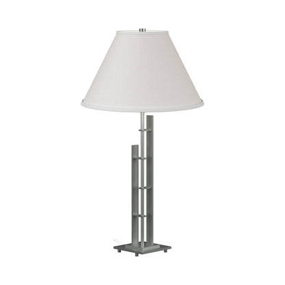 Metra Double Table Lamp in Vintage Platinum.
