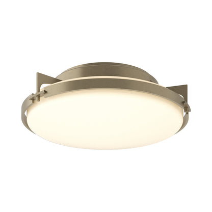 Metra Flush Mount Ceiling Light in Soft Gold.