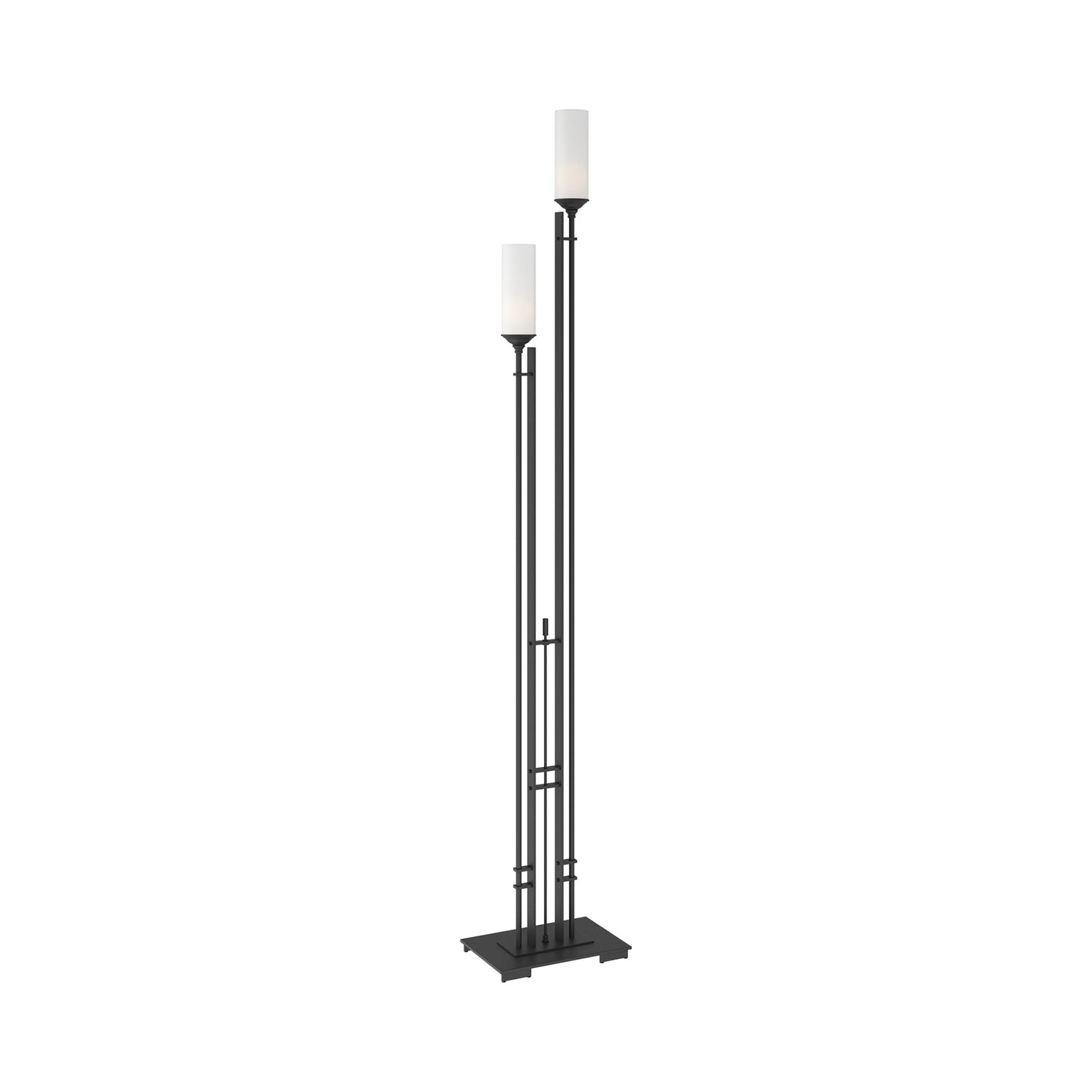 Metra Twin Tall Floor Lamp in Black.