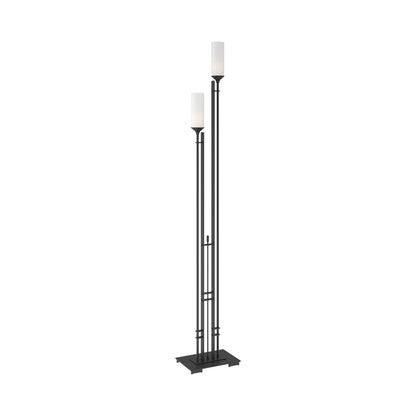 Metra Twin Tall Floor Lamp in Black.