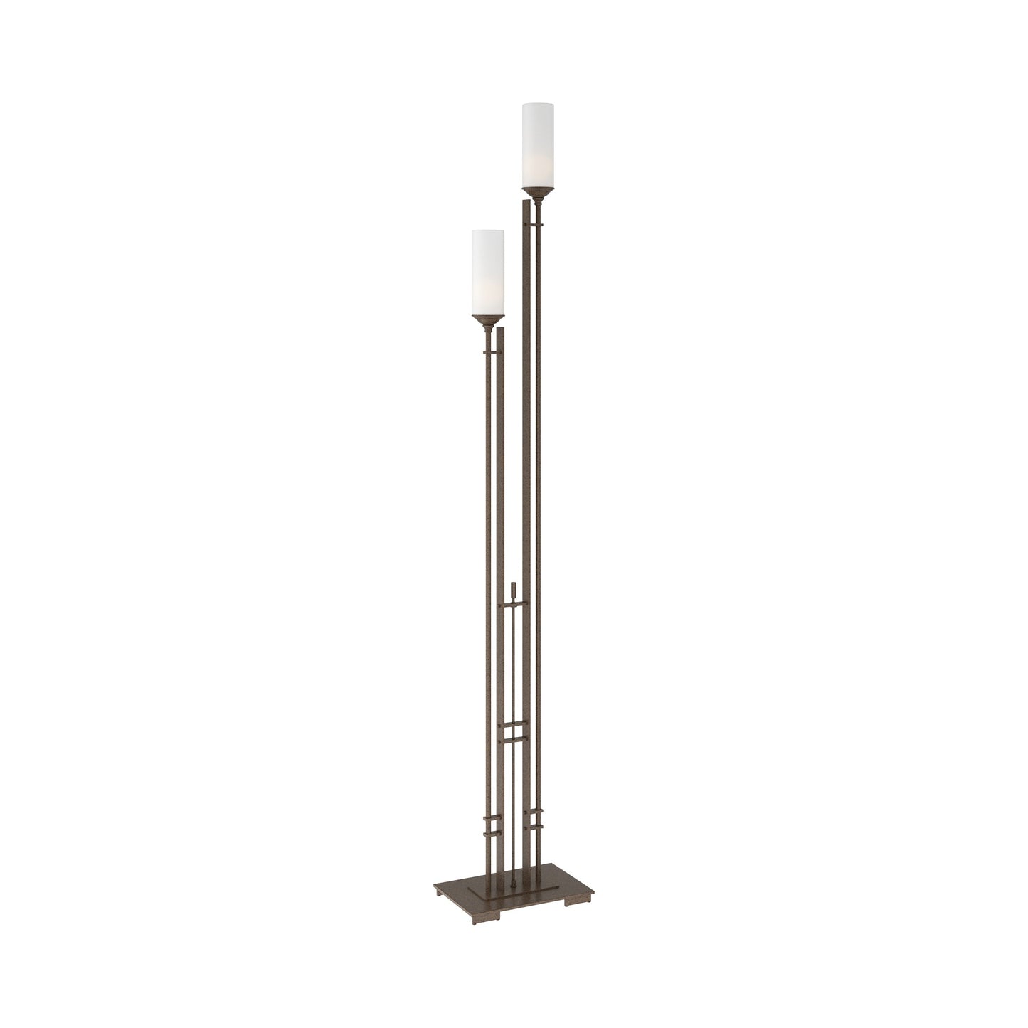 Metra Twin Tall Floor Lamp in Bronze.