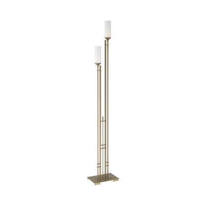 Metra Twin Tall Floor Lamp in Soft Gold.