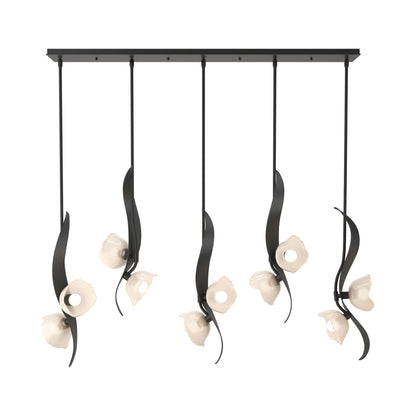 Mika Linear Pendant Light in Black.