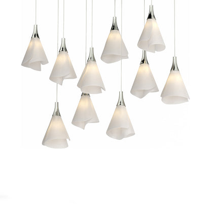 Mobius Linear Pendant Light in Sterling (Long).