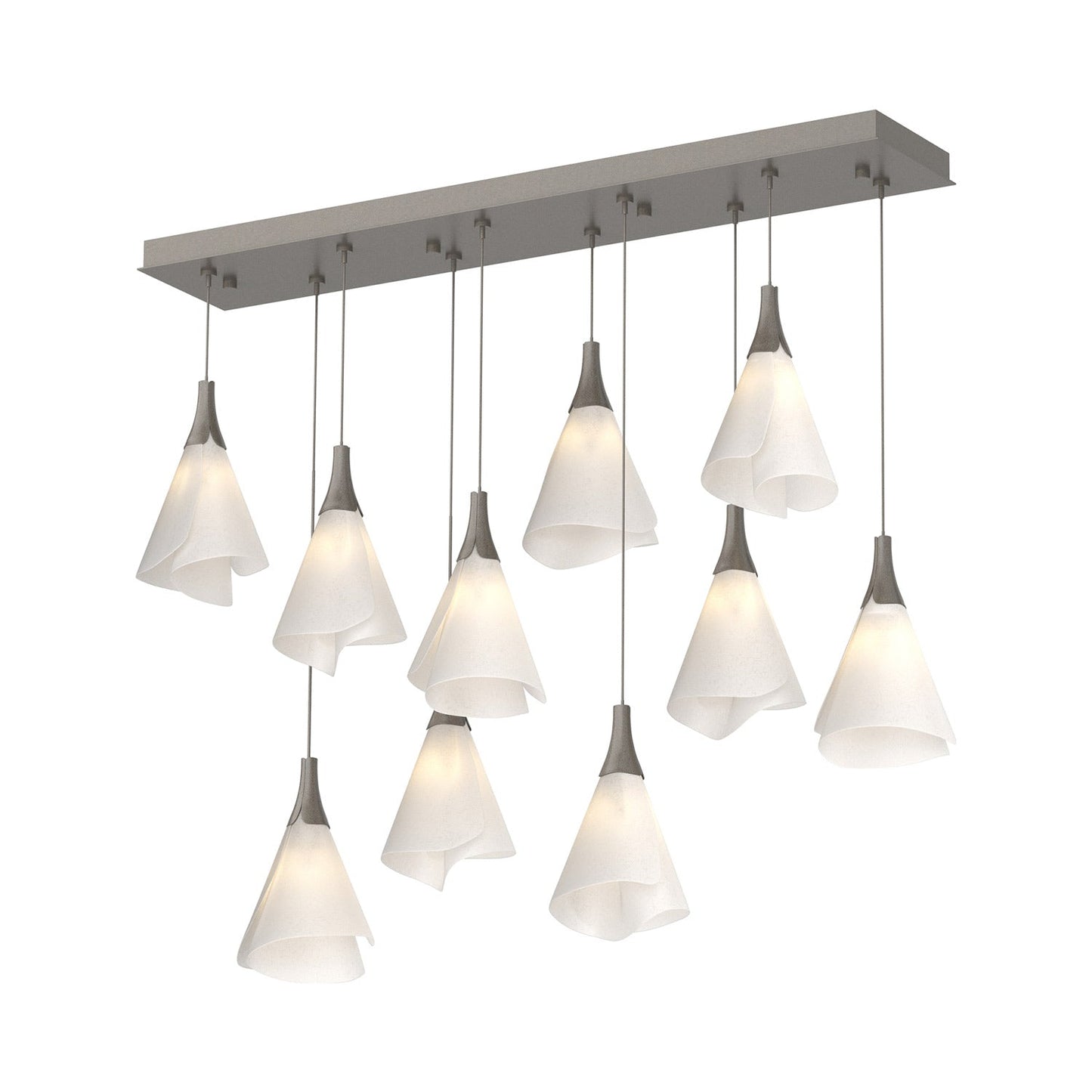 Mobius Linear Pendant Light in Dark Smoke (Standard).