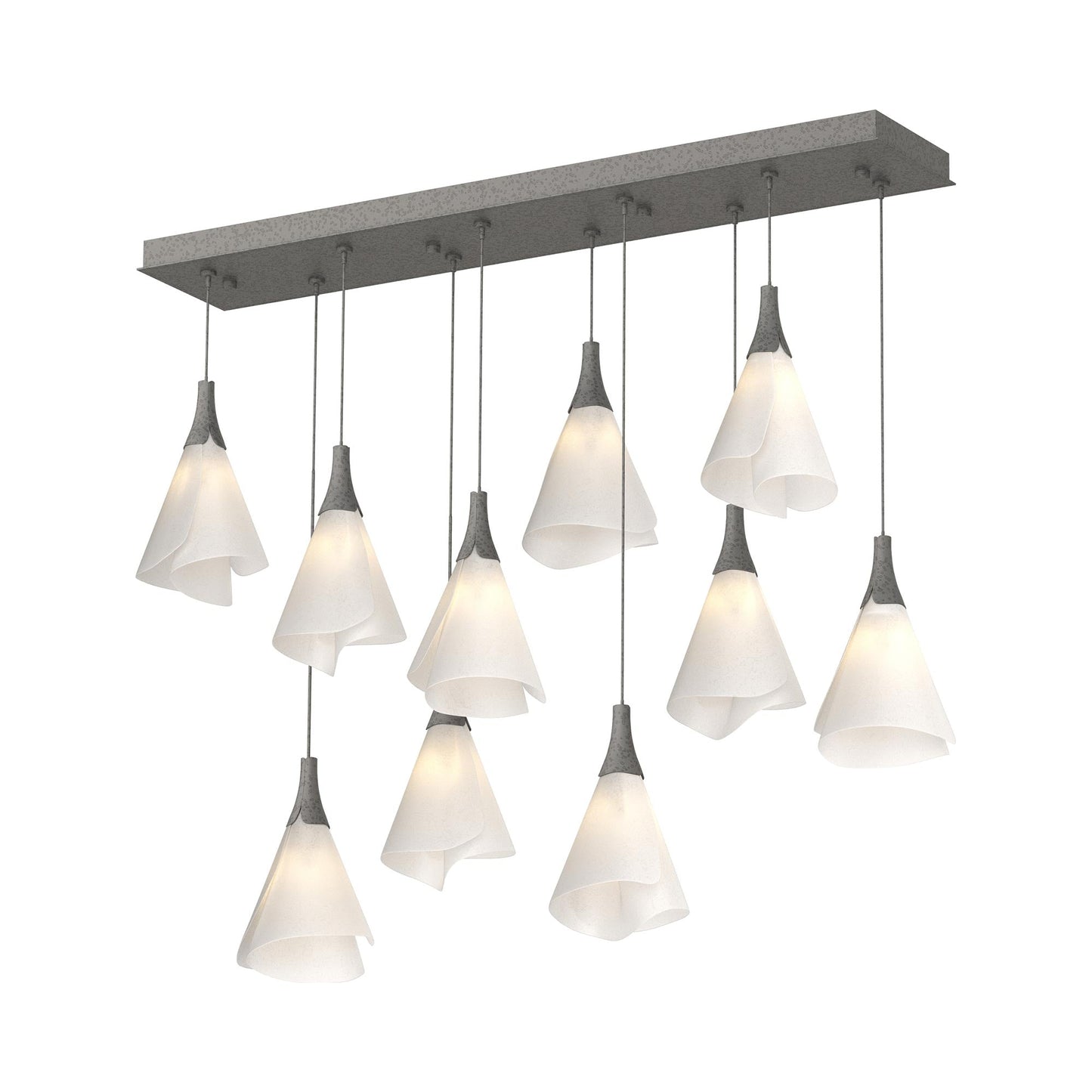 Mobius Linear Pendant Light in Natural Iron (Standard).