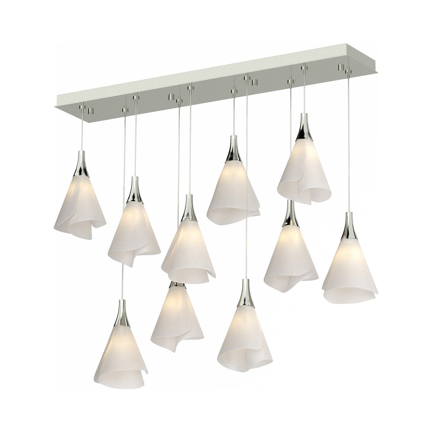 Mobius Linear Pendant Light in Sterling (Standard).
