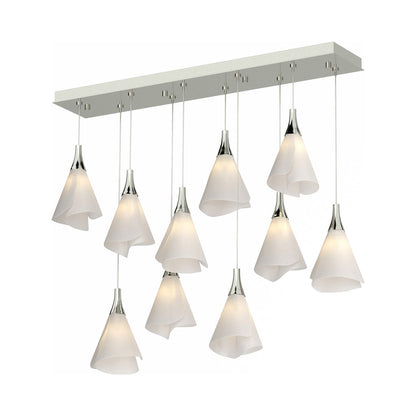 Mobius Linear Pendant Light in Sterling (Standard).