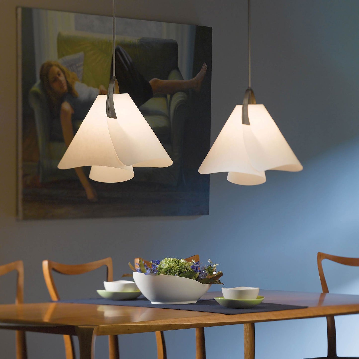 Mobius Pendant Light in dining room.