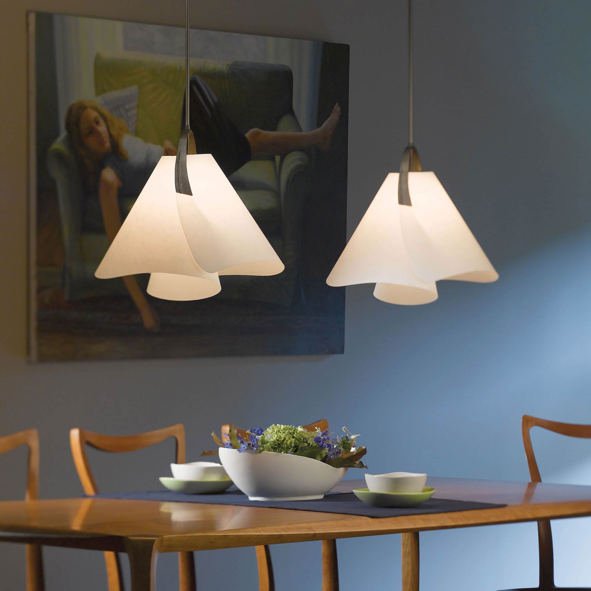 Mobius Pendant Light in dining room.