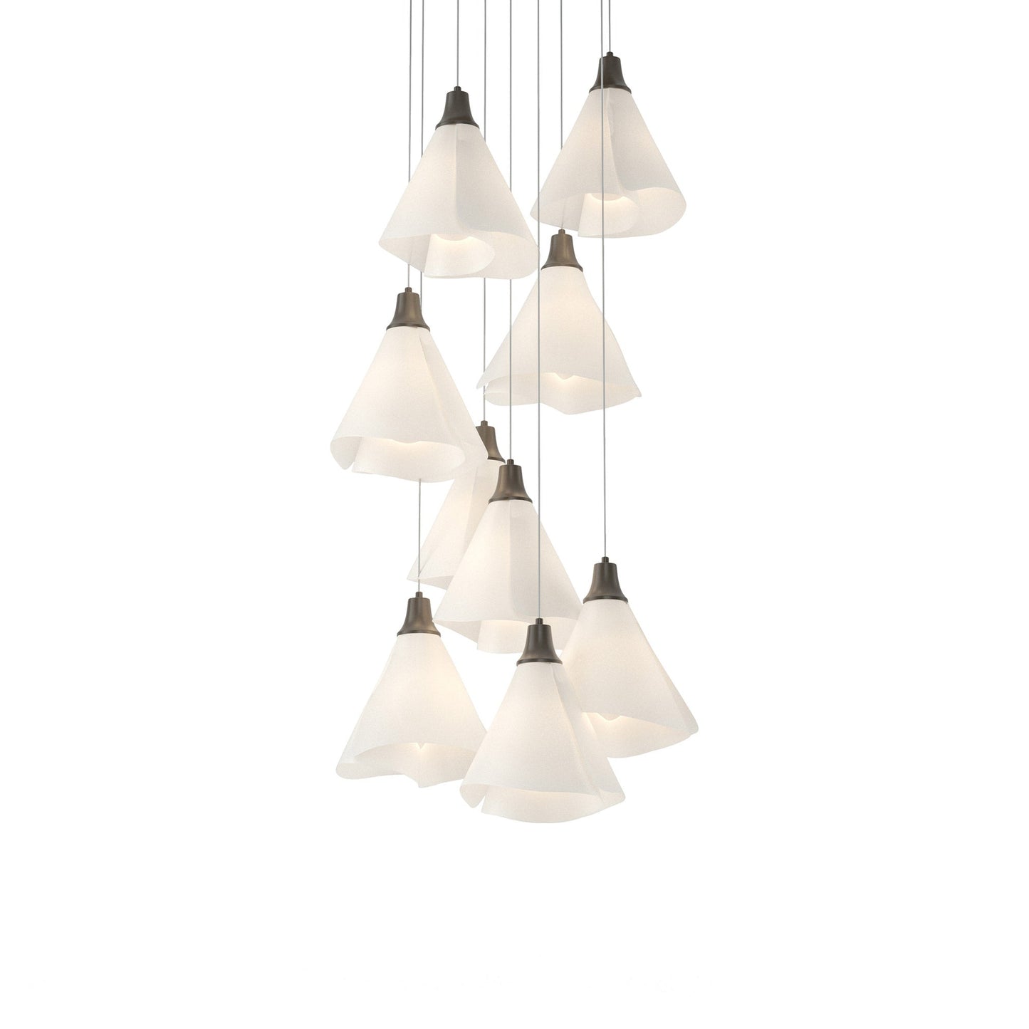Mobius Round Pendant Light in Dark Smoke (Long).